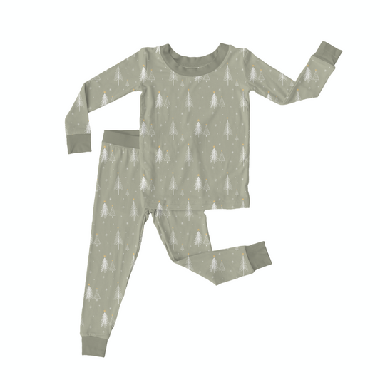 Pre-Order Sage Snow Neutral Bamboo Pajamas Set