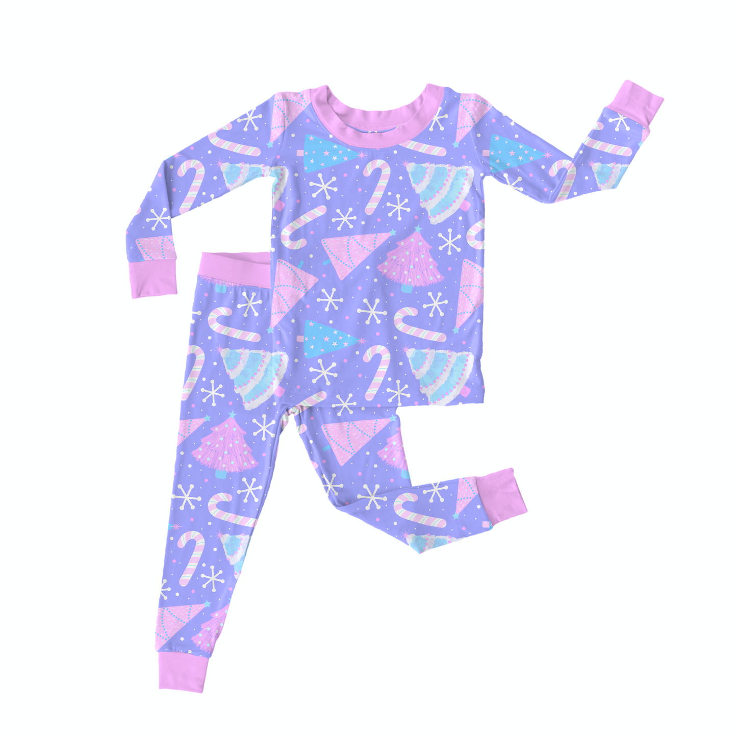 Pre-Order Sugar Plum Pines Girls Bamboo Pajama Set