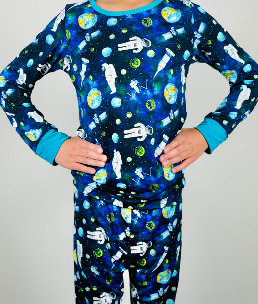 In Space Boys Bamboo Pajama Set