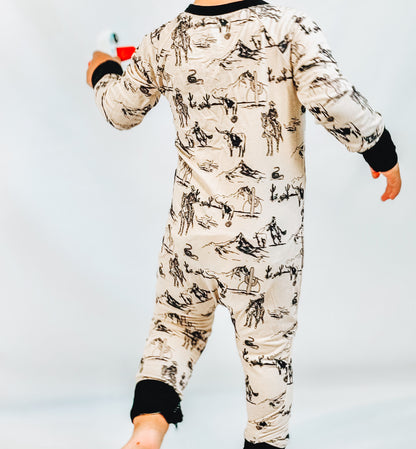 Calling All Cowboys Boys Bamboo Baby Pajamas