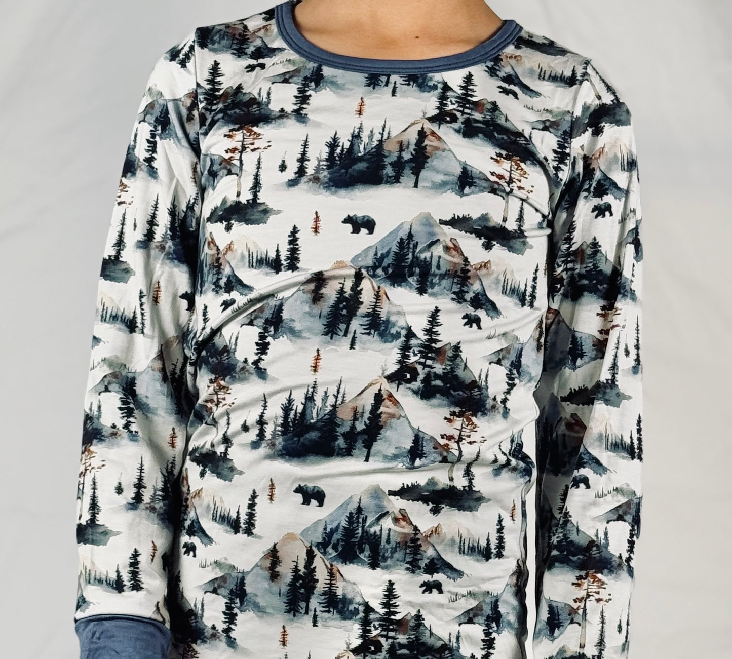 Alaskan Mountains 2 Piece Boys Pajama Set