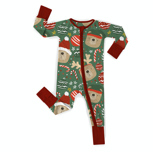 Pre-Order Christmas Bears Boys Girls Bamboo Baby Pajamas