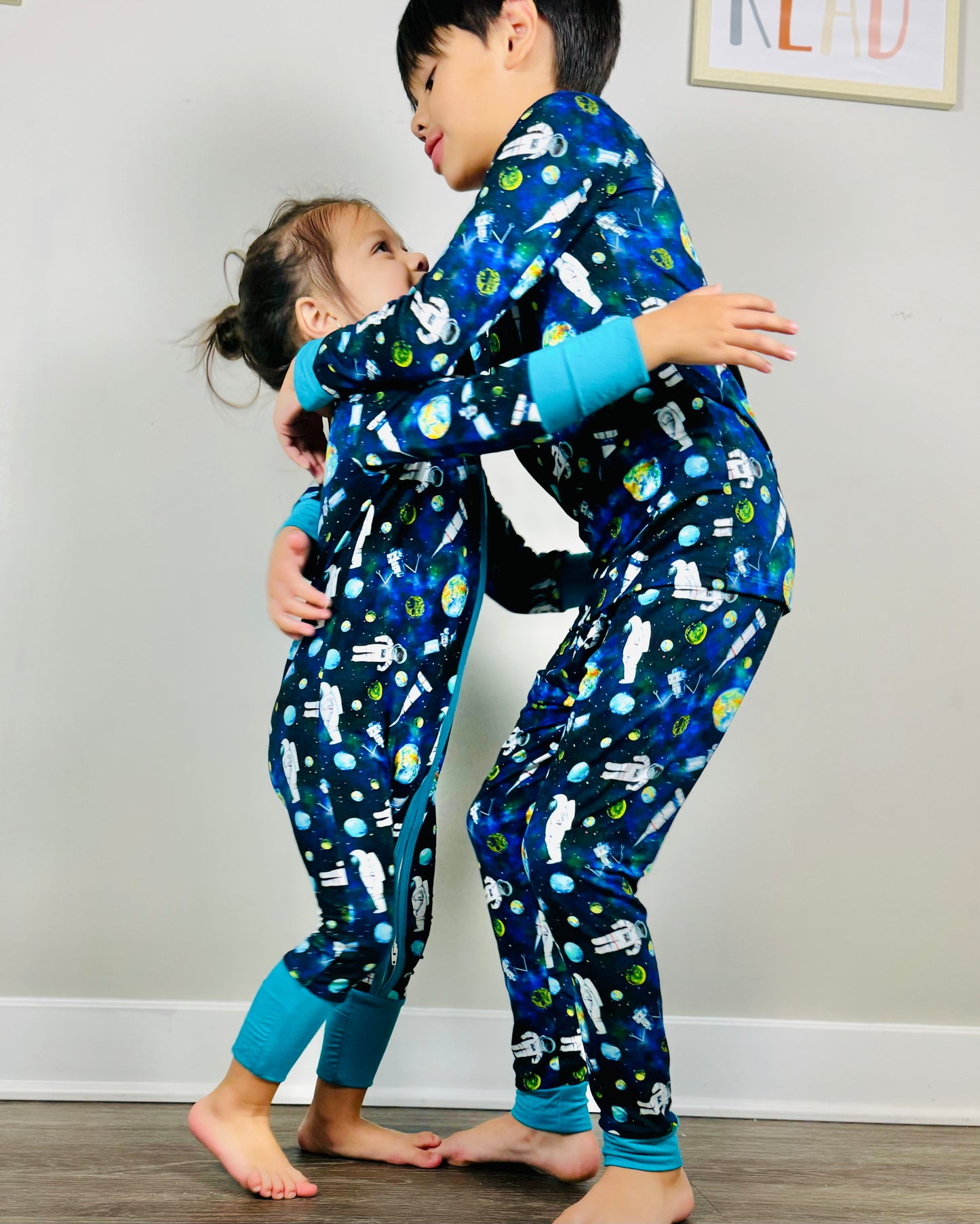 In Space Boys Bamboo Pajama Set