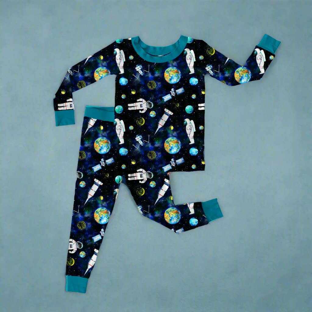 In Space Boys Bamboo Pajama Set