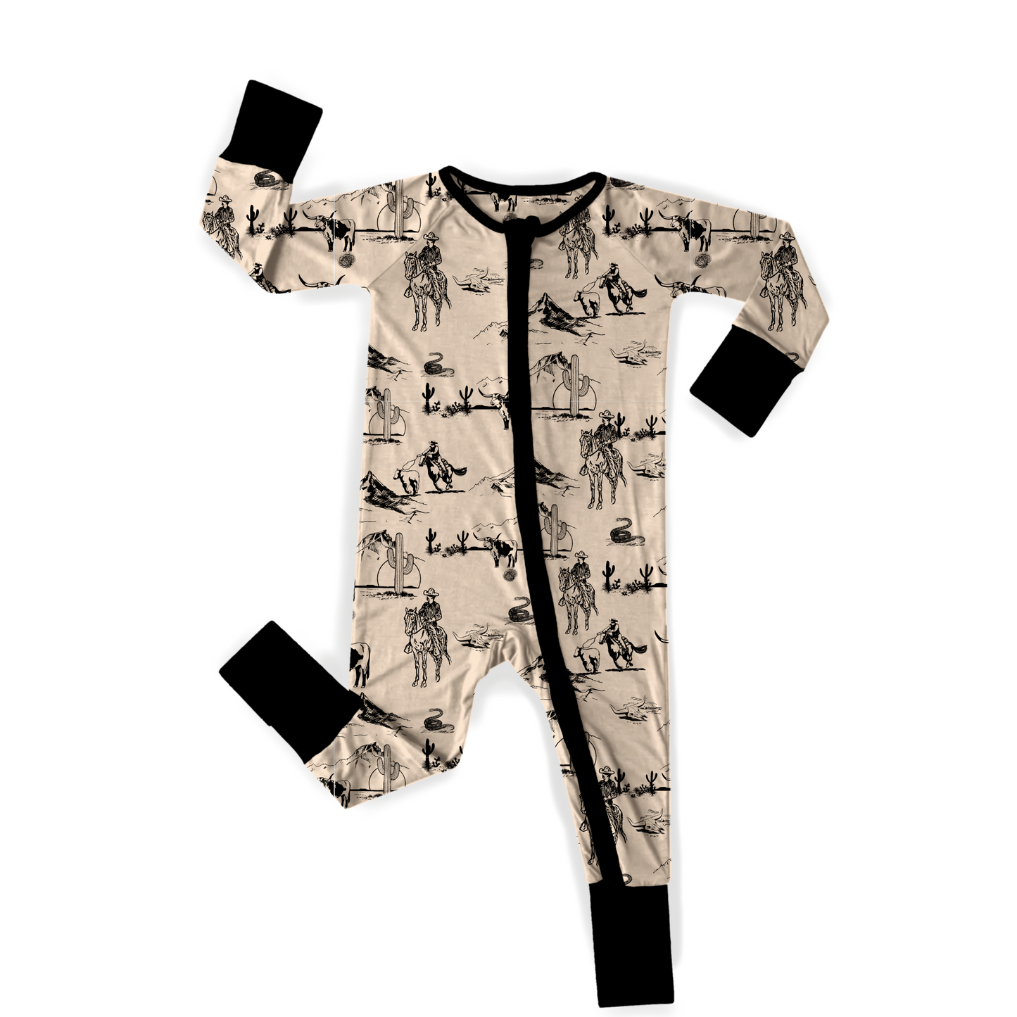 Calling All Cowboys Boys Bamboo Baby Pajamas